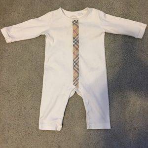 Burberry infant onesie 3 month